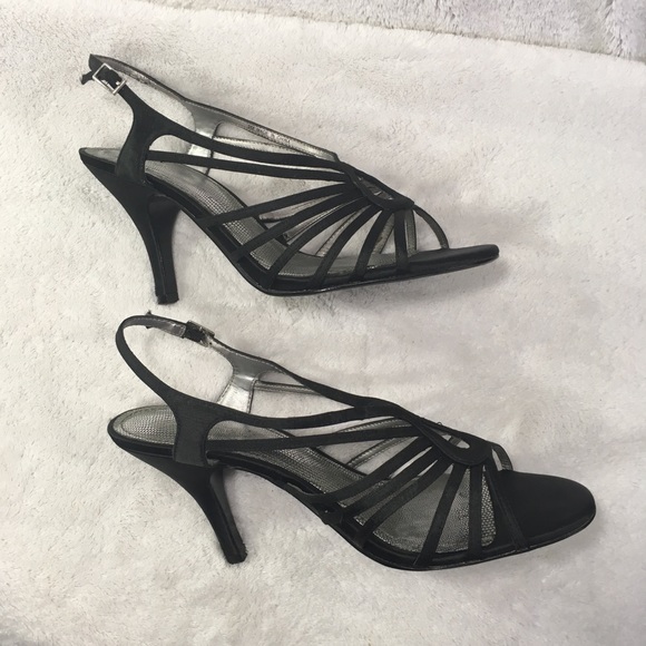 Jacqueline Ferrar black open toe shoes size 9M - Picture 3 of 8